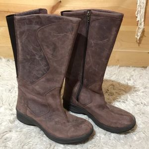 Leather LL Bean stretch boots size 10